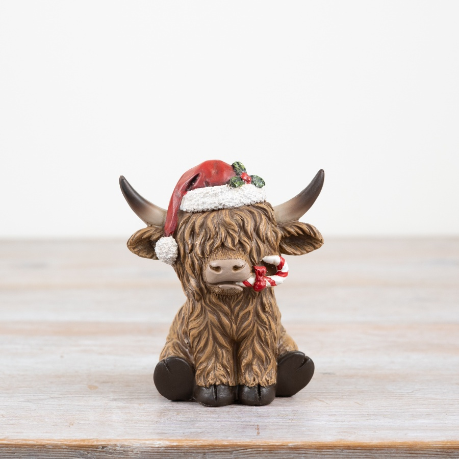 Festive Cow With Candy Cane