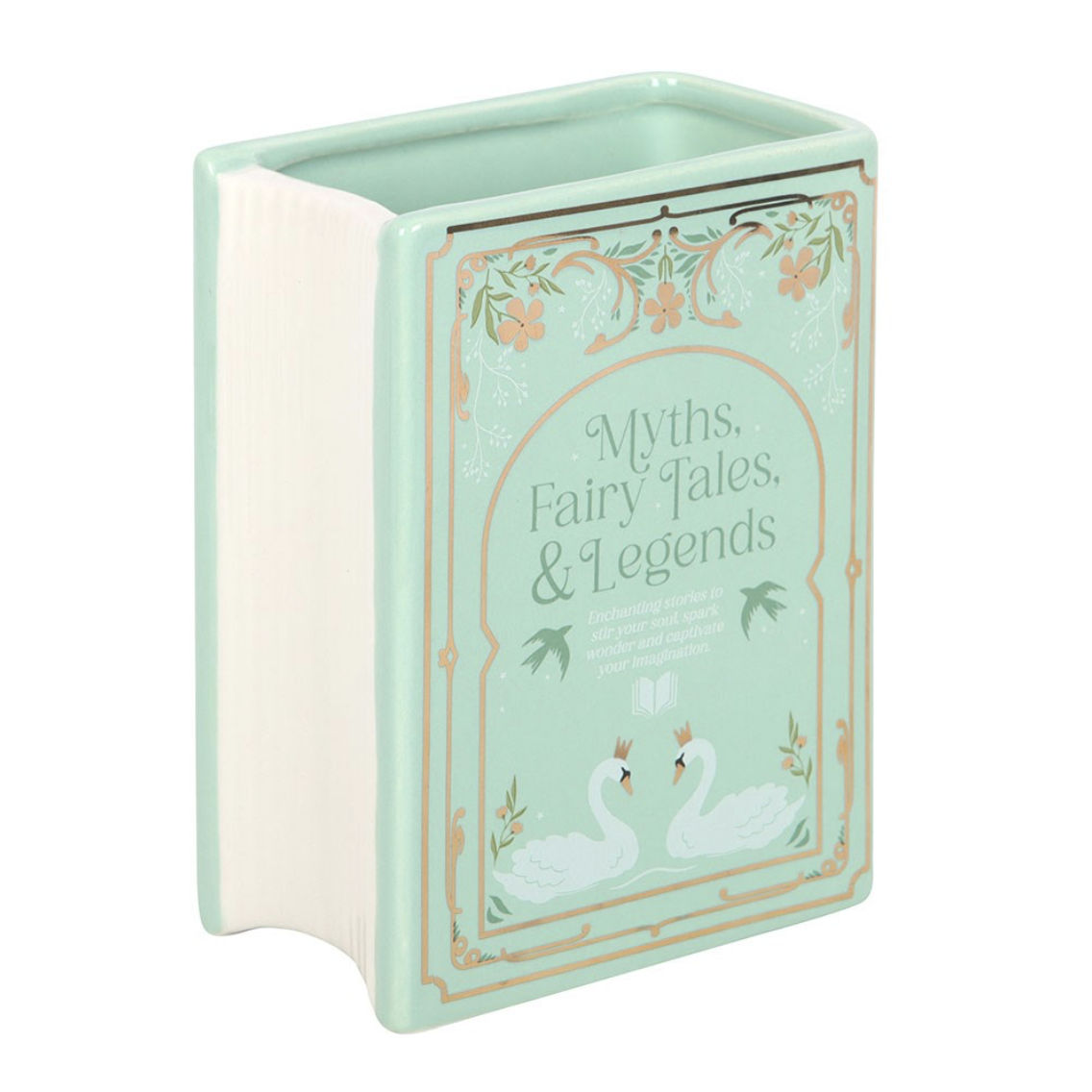 Green Book Shaped Ceramic Vase - Image 2