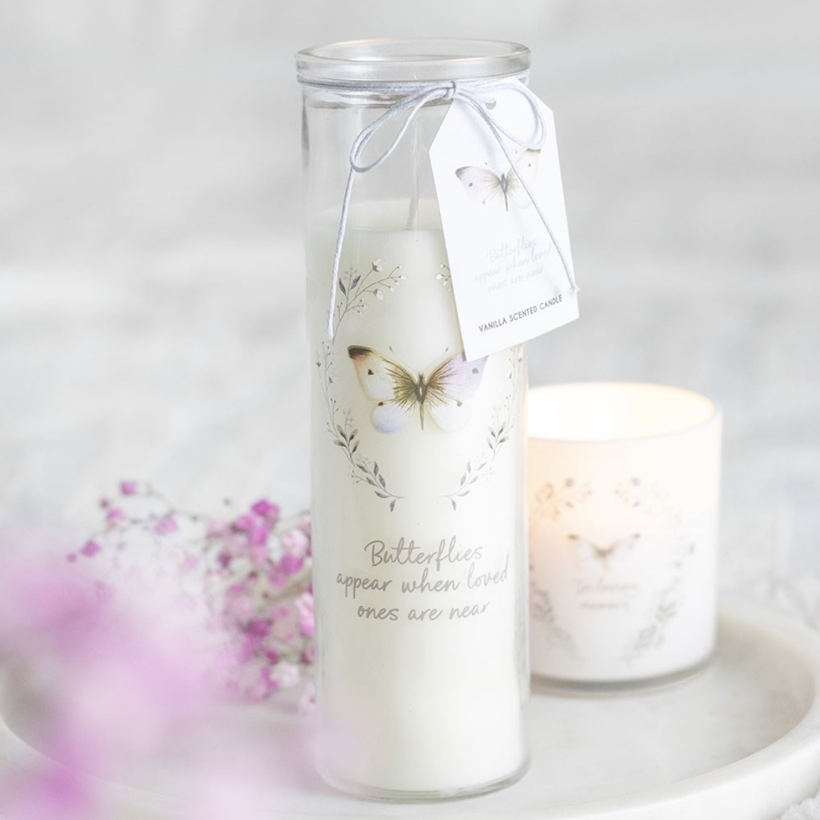 Butterflies Vanilla Tube Candle