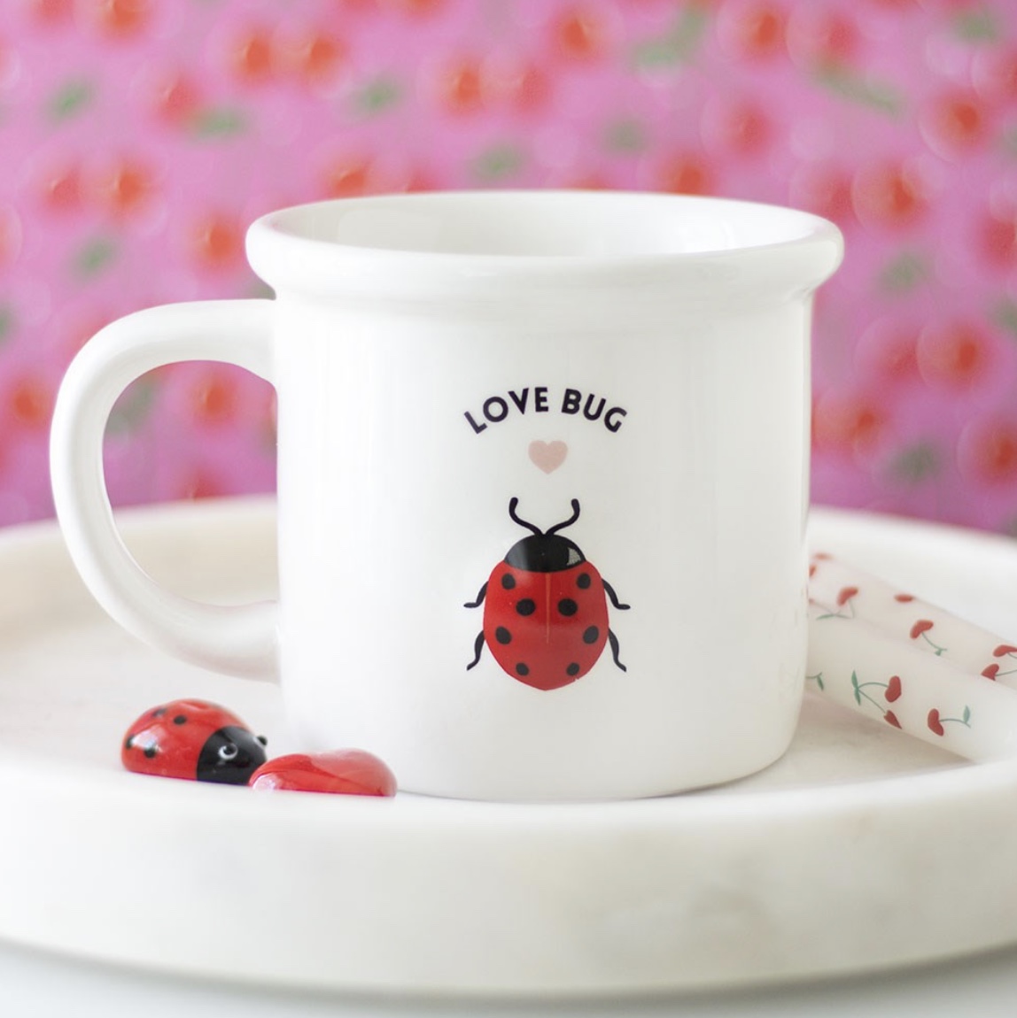 Love Bug Mug With Ladybird