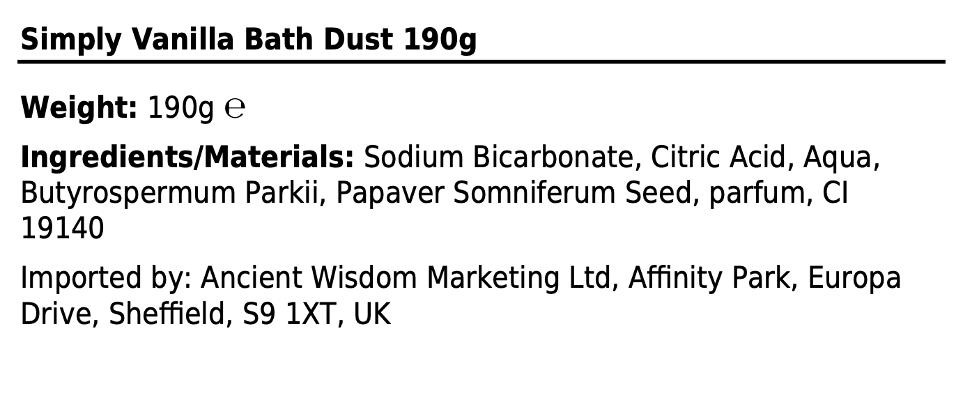 Simply Vanilla Bath Dust - Image 2