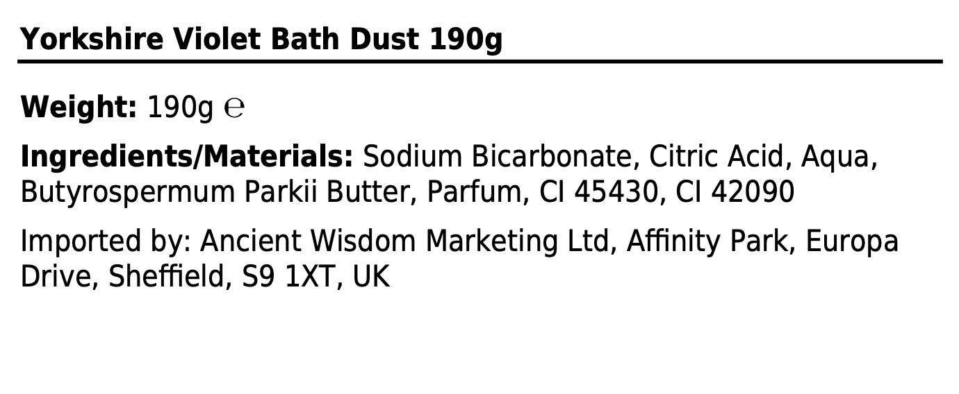 Yorkshire Violet Bath Dust - Image 2