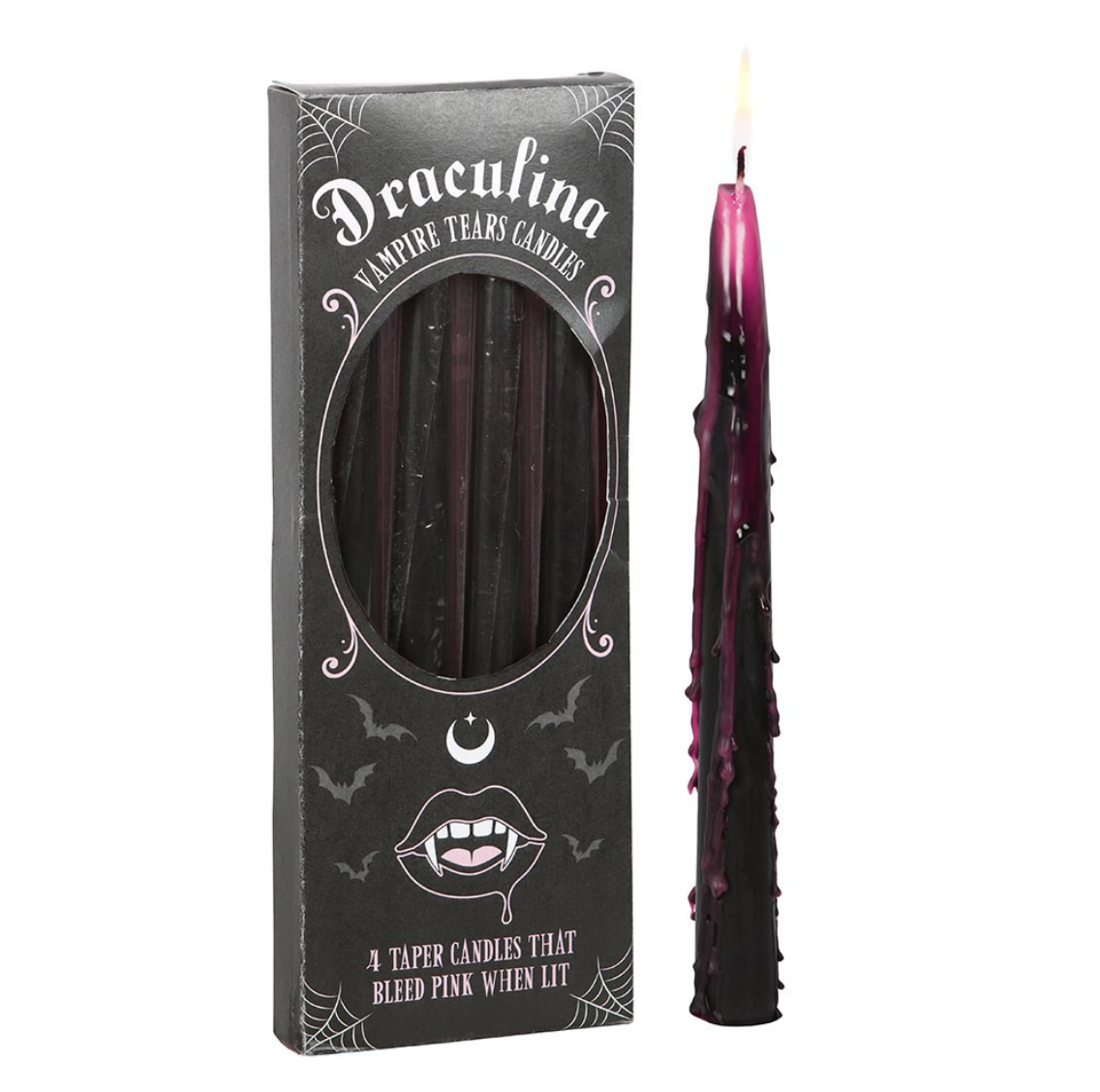 4 Pink Vampire Candles - Image 2