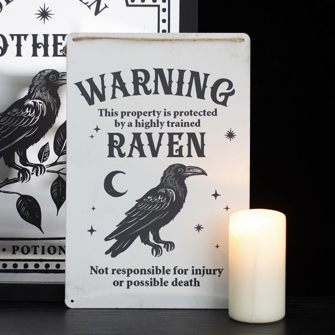 Raven Hanging Sign