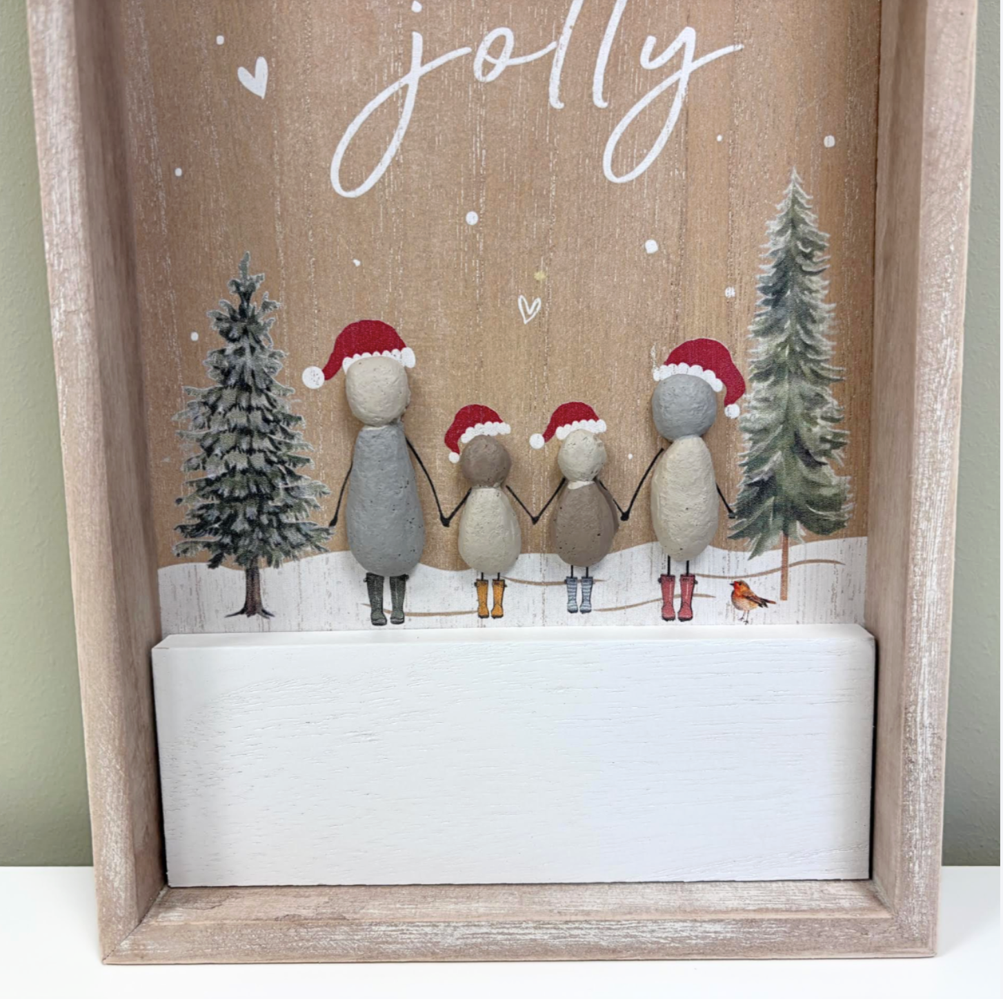 Festive Pebble Framed Plaque - Image 2