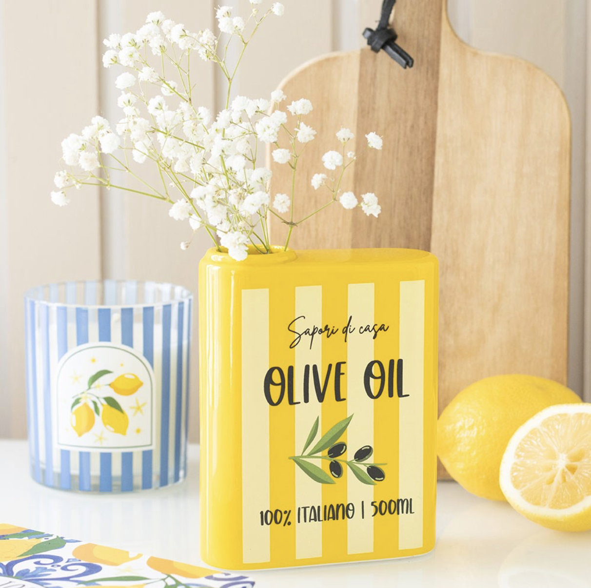 Olive Oil Flower Vase