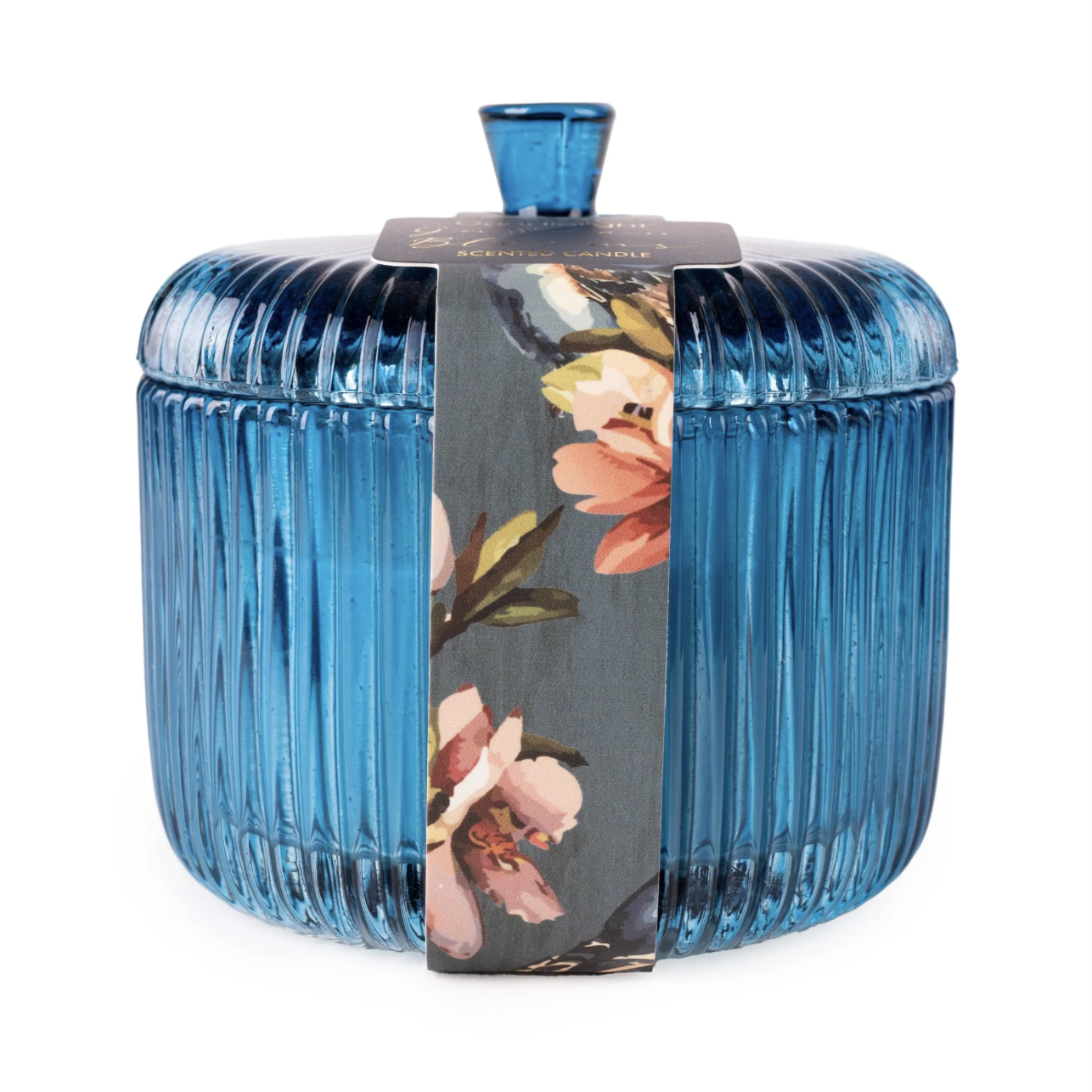 Garden Blue Glass Jar