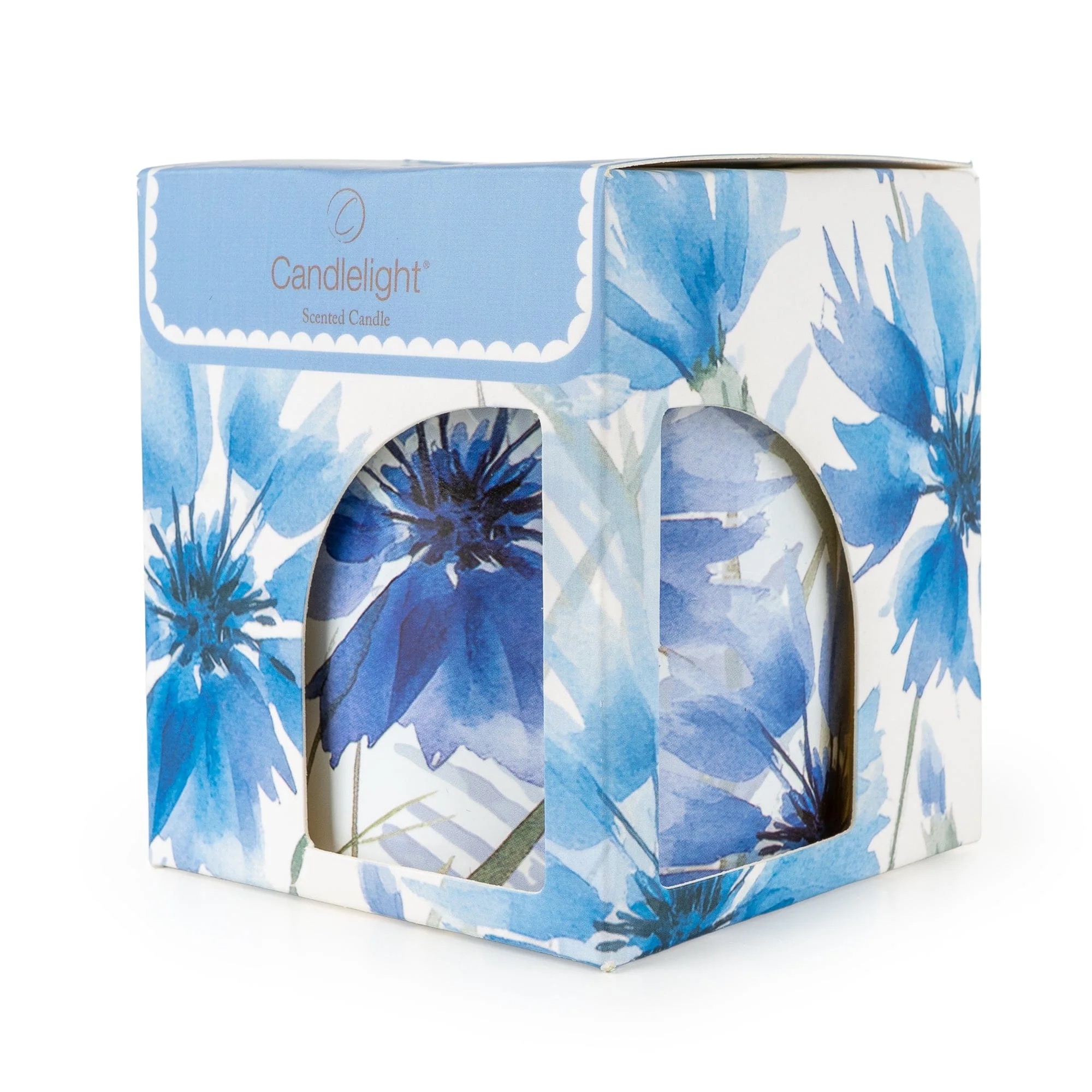 Blue Flower Candle - Image 2